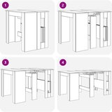  Blagovaonski stol 180 x 85 x 75 cm Konstruirano drvo Crni hrast | shoptok.hr