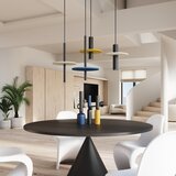 Sollux SL.1884 - Visilica na sajli PELTA 1xGU10/10W/230V crna/plava | Eponuda.com