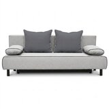 P & B ZOFA S POSTELJNO FUNKCIJO, siva, temno siva tekstil | Shoptok.si