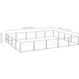  Kavez za pse srebrni 20 m² čelični | shoptok.hr