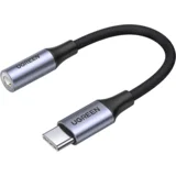 Ugreen AV161 Adapter za Slušalke Mini Jack 3,5 mm (Ženski) na USB-C (Moški) 10 cm - Siva, (22006954)