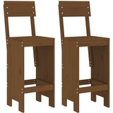  The living store barski stolček 2 kosa med. rjav 40x48,5x115,5 cm trdna borovina - barski stolček, (21445454) | Shoptok.si