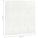  Sobne pregrade s 4 panela 2 kom bijele 160 x 180 cm čelične | shoptok.hr