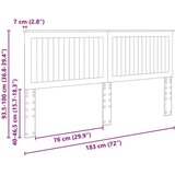 vidaXL uzglavlje s uzglavljem sjajno bijelo 180 cm konstruirano drvo | shoptok.hr