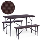 Modern Home sklopivi set 120 cm sto sa 2 klupe banquet – brown cene