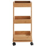 Wenko 3-nadstropna bambusova mobilna polica Tortona | Shoptok.si