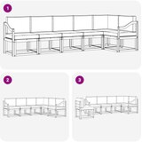  Set vanjskih sofa 6 kom. Prirodna i bež Smeđa 304 x 126,5 x 73 cm | shoptok.hr