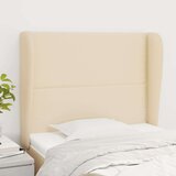  Uzglavlje s ušima krem 93x23x118/128 cm od tkanine | shoptok.hr