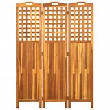 Sobna pregrada s 3 panela 121 x 2 x 170 cm masivno drvo bagrema | Eponuda.com