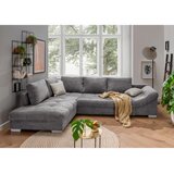 MID.YOU sedežna garnitura, rebrasti žamet siva | Shoptok.si