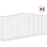  Lučne gabionske košare 5 kom 400x50x160/180cm pocinčano željezo | shoptok.hr