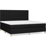  Krevet s oprugama i madracem crni 200x200 cm od tkanine | shoptok.hr