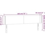  LED uzglavlje tamnoplavo 183x16x78/88 cm baršunasto | shoptok.hr