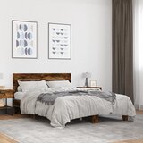 Furnova Posteljni okvir dimljeni hrast 120x200 cm inž. les in kovina, (21933994) Cene
