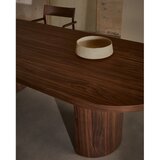 Kave Home Okrogla jedilna miza z mizno ploščo v orehovem dekorju 100x200 cm Nealy – | Shoptok.si