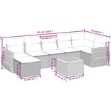  8-dijelni set vrtnih sofa od poliratana s jastucima sivi | shoptok.hr