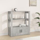 vidaXL Komoda betonsko siva 80x30x90 cm inženirski les | Shoptok.si