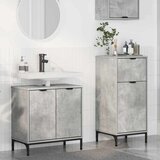 vidaXL Komplet pohištva za kopalnico s predalom 2 pcs Betonsko siva Cene