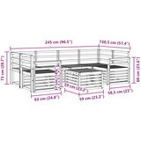  Set vanjskih sofa 7 kom. Bijela Čvrsto drvo akacije | shoptok.hr