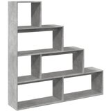 Furnova Pregrada s knjižno omaro 4-nadstr. beton. siva 143,5x29x143,5cm, (21932957) | Shoptok.si