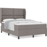  Krevet s uzdignutom podlogom i madracem - Taupe 140x190 cm Tkanina | shoptok.hr