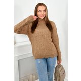 Kesi Sweater with decorative Camel ruffle Cene