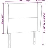  Uzglavlje s ušima plavo 103x23x118/128 cm od tkanine | shoptok.hr