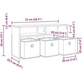  Nizek šalter s predalom Dimljeni oreh 72 x 22,5 x 38 cm, (5000238909) | Shoptok.si