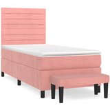  The Living Store Box spring postelja z vzmetnico roza 80x200 cm žamet - Box Spring Postelja, (21444529) | Shoptok.si