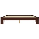  Posteljni okvir temno rjav iz trdne borovine 160x200 cm, (20645190) | Shoptok.si