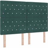  s opruga kutije s LED trakama Zelena 140 x 190 cm Baršun | shoptok.hr