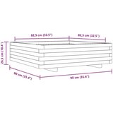  Vrtna sadilica 90x90x26 5 cm od masivne borovine | shoptok.hr