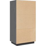 vidaXL Visoka omara siva 60x40x116,5 cm trdna borovina | Shoptok.si