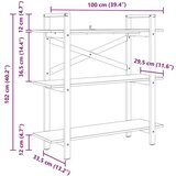  Polica Staro drvo 100 x 33 5 x 102 cm Konstruirano drvo | shoptok.hr