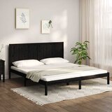  Okvir za krevet od masivne borovine crni 200 x 200 cm | shoptok.hr