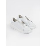 Sergio Leone White leather sneakers with a pin | Shoptok.si