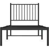 Metalni okvir za krevet s uzglavljem crni 80x200 cm | shoptok.hr