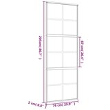  Klizna vrata zlatna 76x205 cm matirano staklo ESG i aluminij | shoptok.hr