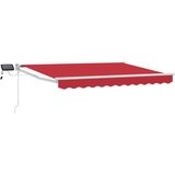 Ručna zlačivna tenda s LED diodama Crvena i bijela 3 x 2,5 m | shoptok.hr