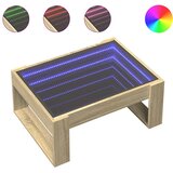  Stolić s beskonačnim LED svjetlima boja hrasta 70 x 53 x 30 cm | Eponuda.ba