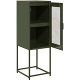 vidaXL Komoda Maslinasto zelena 36x39x107 cm Hladno valjani čelik | shoptok.hr