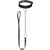 Rosy Gold Collar with Leash - Black | Shoptok.si