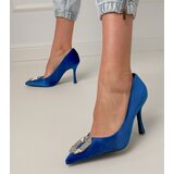 D/CEO Navy blue stiletto pumps with rhinestones Eleda | shoptok.hr