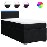  Krevet s oprugama i madracem crni 90x200 cm od tkanine | shoptok.hr
