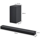 LG soundbar S60Q, 3.1 kanala, AI Sound Pro, Bluetooth, Dolby Atmos, Crni | Eponuda.ba