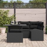  Sjedeća garnitura za vrt 5 kom. Crna poliratan 100 x 55 x 73 cm | Shoptok.si