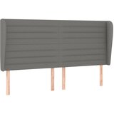  Uzglavlje s ušima tamnosivo 183x23x118/128 cm od tkanine | Eponuda.ba