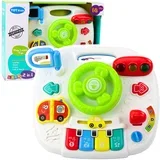 Interactive Table Educational Steering Wheel 2in1 Lights Sounds