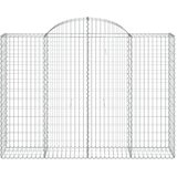  Lučne gabionske košare 2 kom 200x50x140/160cm pocinčano željezo | shoptok.hr