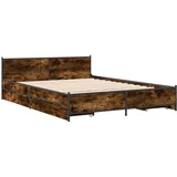 vidaXL Okvir kreveta s ladicama boja hrasta 120x190 cm